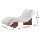  Manufacturer Color_Cream -- Marcella Cream Fabric Upholstered Chaise Lounge IMAGE 8