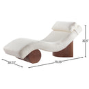  Meridian Marcella Cream Fabric Upholstered Chaise Lounge IMAGE 8