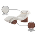  Manufacturer Color_Cream -- Marcella Cream Fabric Upholstered Chaise Lounge IMAGE 9