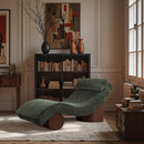  Meridian Marcella Green Fabric Upholstered Chaise Lounge IMAGE 2