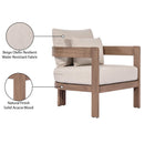 Meridian Newport Beige Water Resistant Fabric Upholstered Outdoor Patio Chair IMAGE 9