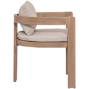  Meridian Newport Beige Water Resistant Fabric Upholstered Outdoor Patio Dining Chair IMAGE 4