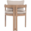  Meridian Newport Beige Water Resistant Fabric Upholstered Outdoor Patio Dining Chair IMAGE 5