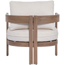  Meridian Newport Cream Water Resistant Fabric Upholstered Outdoor Patio Chair IMAGE 5