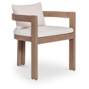  Meridian Newport Cream Water Resistant Fabric Upholstered Outdoor Patio Dining Chair IMAGE 1