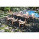  Meridian Newport Cream Water Resistant Fabric Upholstered Outdoor Patio Dining Chair IMAGE 2