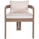  Meridian Newport Cream Water Resistant Fabric Upholstered Outdoor Patio Dining Chair IMAGE 3