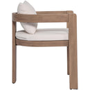  Meridian Newport Cream Water Resistant Fabric Upholstered Outdoor Patio Dining Chair IMAGE 4