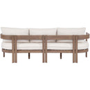  Meridian Newport 86.75" Cream Water Resistant Fabric Upholstered Outdoor Patio Sofa IMAGE 5