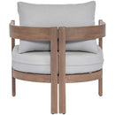  Meridian Newport Grey Water Resistant Fabric Upholstered Outdoor Patio Chair IMAGE 5