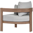  Meridian Newport Grey Water Resistant Fabric Upholstered Outdoor Patio Chair IMAGE 6