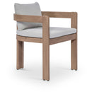  Meridian Newport Grey Water Resistant Fabric Upholstered Outdoor Patio Dining Chair IMAGE 1