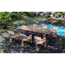  Meridian Newport Grey Water Resistant Fabric Upholstered Outdoor Patio Dining Chair IMAGE 2