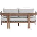  Meridian Newport 65" Grey Water Resistant Fabric Upholstered Outdoor Patio Loveseat IMAGE 5