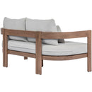  Meridian Newport 65" Grey Water Resistant Fabric Upholstered Outdoor Patio Loveseat IMAGE 6