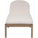  Meridian Newport Cream Water Resistant Fabric Upholstered Outdoor Patio Lounge Chair IMAGE 3
