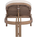  Meridian Newport Cream Water Resistant Fabric Upholstered Outdoor Patio Lounge Chair IMAGE 5
