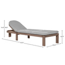  Meridian Newport Grey Water Resistant Fabric Upholstered Outdoor Patio Lounge Chair IMAGE 12