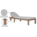  Meridian Newport Grey Water Resistant Fabric Upholstered Outdoor Patio Lounge Chair IMAGE 13