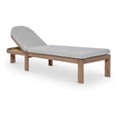  Meridian Newport Grey Water Resistant Fabric Upholstered Outdoor Patio Lounge Chair IMAGE 1