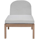  Meridian Newport Grey Water Resistant Fabric Upholstered Outdoor Patio Lounge Chair IMAGE 3