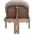  Meridian Newport Grey Water Resistant Fabric Upholstered Outdoor Patio Lounge Chair IMAGE 5