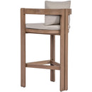  Meridian Newport Beige Water Resistant Fabric Upholstered Outdoor Patio Bar Stool IMAGE 6