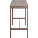  Meridian Newport Natural Acacia Wood Outdoor Patio Rectangle Bar Table IMAGE 4