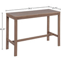 Meridian Newport Natural Acacia Wood Outdoor Patio Rectangle Bar Table IMAGE 7