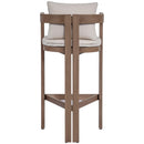  Meridian Newport Cream Water Resistant Fabric Upholstered Outdoor Patio Bar Stool IMAGE 5