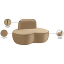  Meridian Swerve Beige Velvet Upholstered Chair IMAGE 14