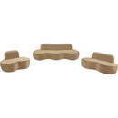  Meridian Swerve 77" Beige Velvet Upholstered Loveseat IMAGE 12