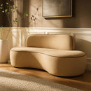  Manufacturer Color_Beige -- Meridian Swerve Stationary Loveseat IMAGE 2