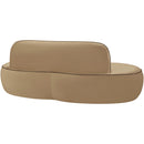  Meridian Swerve 77" Beige Velvet Upholstered Loveseat IMAGE 6
