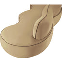  Meridian Swerve 101" Beige Velvet Upholstered Sofa IMAGE 11