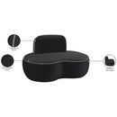  Meridian Swerve Black Velvet Upholstered Chair IMAGE 14