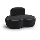  Meridian Swerve Black Velvet Upholstered Chair IMAGE 1