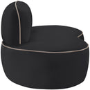  Manufacturer Color_Black -- Swerve Black Velvet Upholstered Chair IMAGE 4