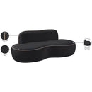  Manufacturer Color_Black -- Swerve 77" Black Velvet Upholstered Loveseat IMAGE 14