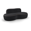  Manufacturer Color_Black -- Swerve 77" Black Velvet Upholstered Loveseat IMAGE 1