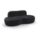  Manufacturer Color_Black -- Swerve 77" Black Velvet Upholstered Loveseat IMAGE 1