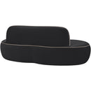  Manufacturer Color_Black -- Swerve 77" Black Velvet Upholstered Loveseat IMAGE 6