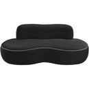  Manufacturer Color_Black -- Swerve 77" Black Velvet Upholstered Loveseat IMAGE 8