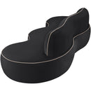 Manufacturer Color_Black -- Swerve 101" Black Velvet Upholstered Sofa IMAGE 10