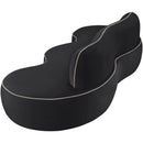  Meridian Swerve 101" Black Velvet Upholstered Sofa IMAGE 10
