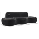  Meridian Swerve 101" Black Velvet Upholstered Sofa IMAGE 19