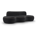  Manufacturer Color_Black -- Swerve 101" Black Velvet Upholstered Sofa IMAGE 1
