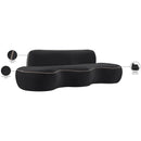  Manufacturer Color_Black -- Swerve 101" Black Velvet Upholstered Sofa IMAGE 20