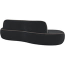  Manufacturer Color_Black -- Swerve 101" Black Velvet Upholstered Sofa IMAGE 6