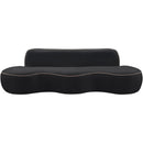  Manufacturer Color_Black -- Swerve 101" Black Velvet Upholstered Sofa IMAGE 8